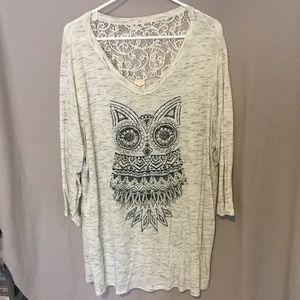 Owl patterned tunic